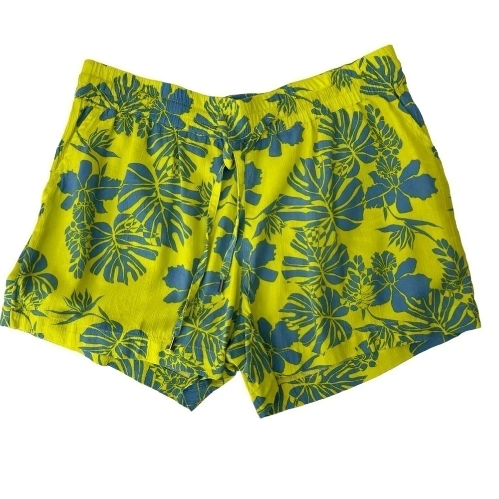 Style & Co. Yellow Breeze Mid-Rise Elastic Waist Shorts, size Small